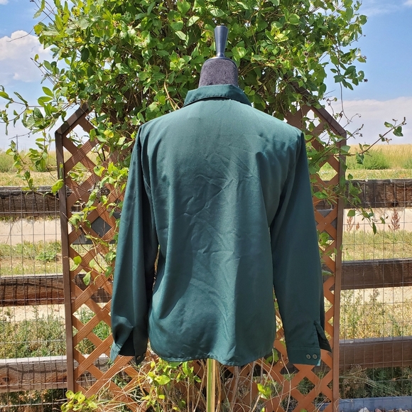 Worthington Women's Petite Green Button-Up Blouse Size 6P EUC - Picture 10 of 11